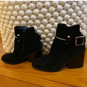 Balenciaga black leather ankle boots